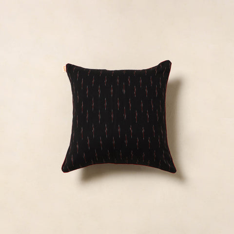 Black - pochampally ikat cotton cushion cover 47