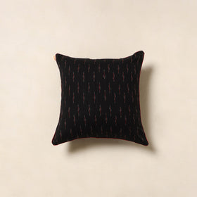 Black - pochampally ikat cotton cushion cover 47