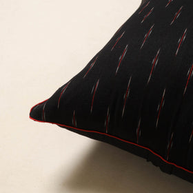 Black - pochampally ikat cotton cushion cover 47