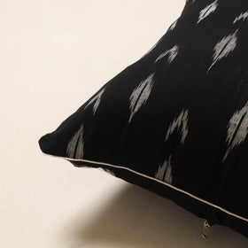 Black - pochampally ikat cotton cushion cover 55