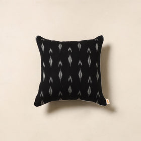 Black - pochampally ikat cotton cushion cover 55