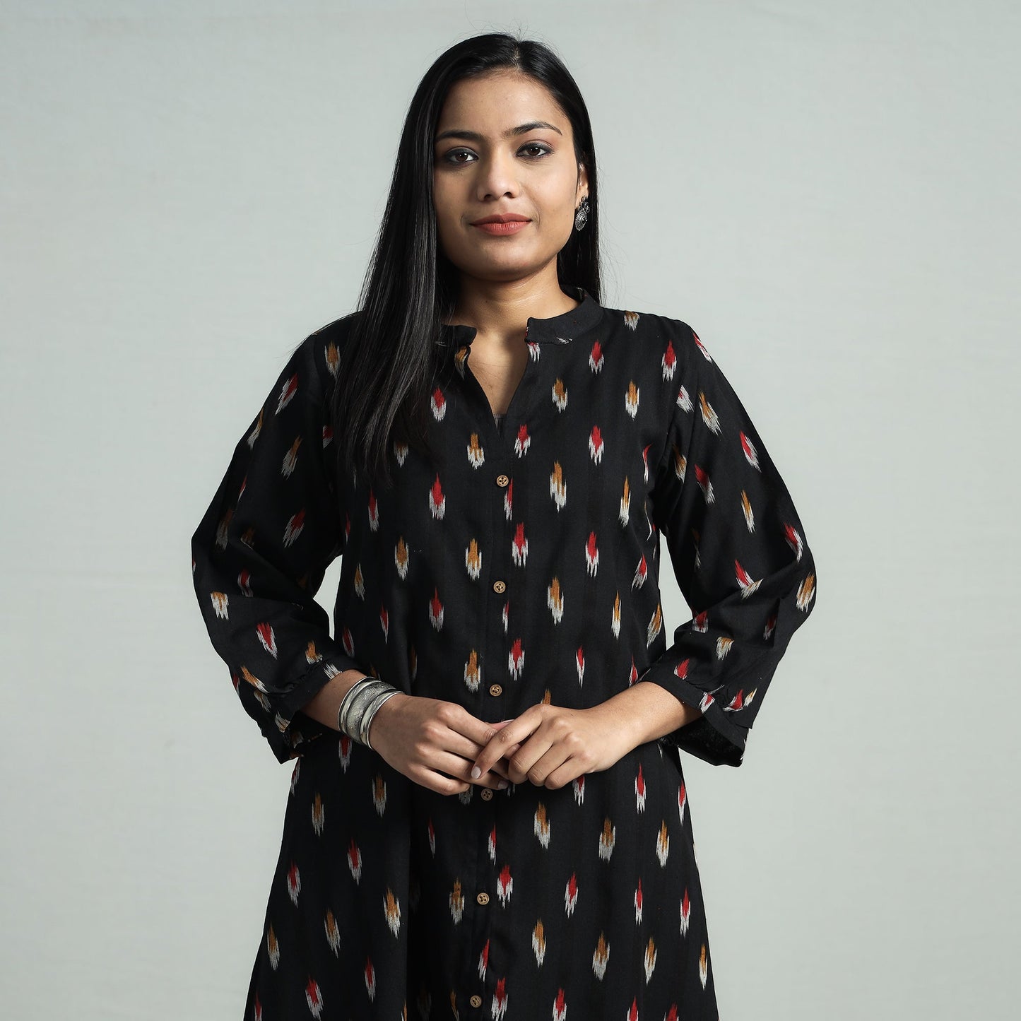 Buy Pochampally Ikat Cotton Flared Dress Online l iTokri.com