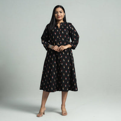 Buy Pochampally Ikat Cotton Flared Dress Online l iTokri.com