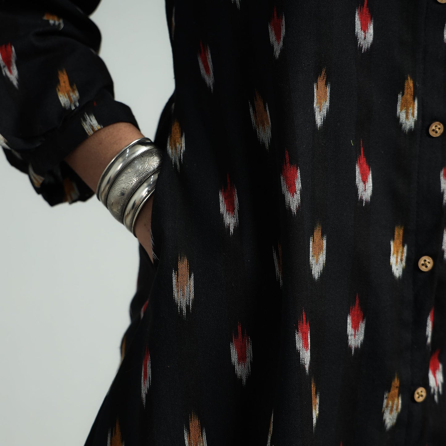 Buy Pochampally Ikat Cotton Flared Dress Online l iTokri.com