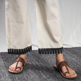 Black - pochampally ikat cotton kurta with palazzo &