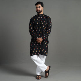  Pochampally Ikat Cotton Men Long Kurta 