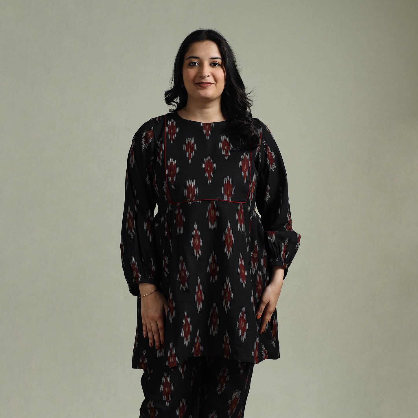 Pochampally ikat cotton co-ord set for women 05