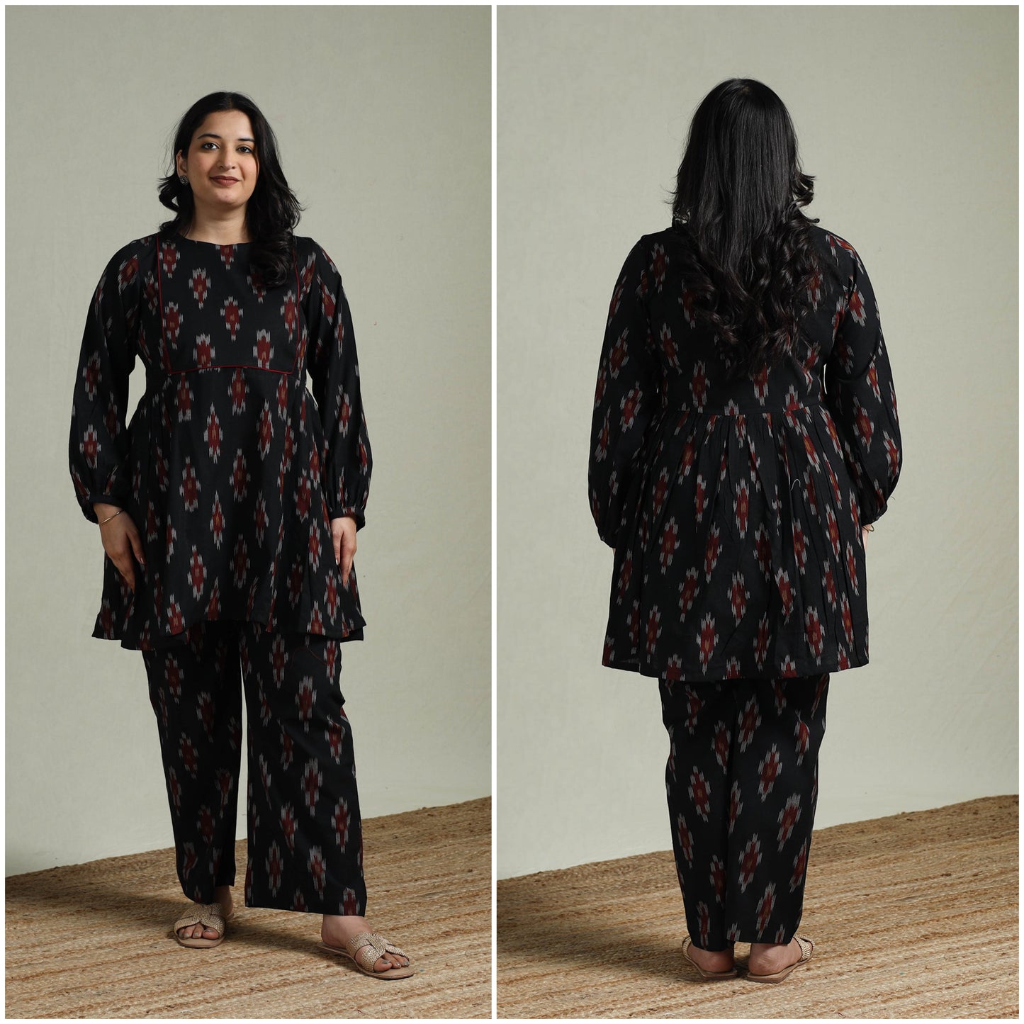 Pochampally ikat cotton co-ord set for women 05