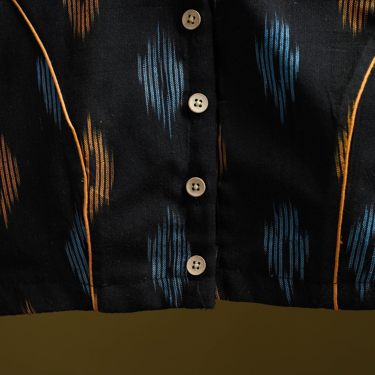 Pochampally ikat cotton readymade blouse 04 - handcrafted