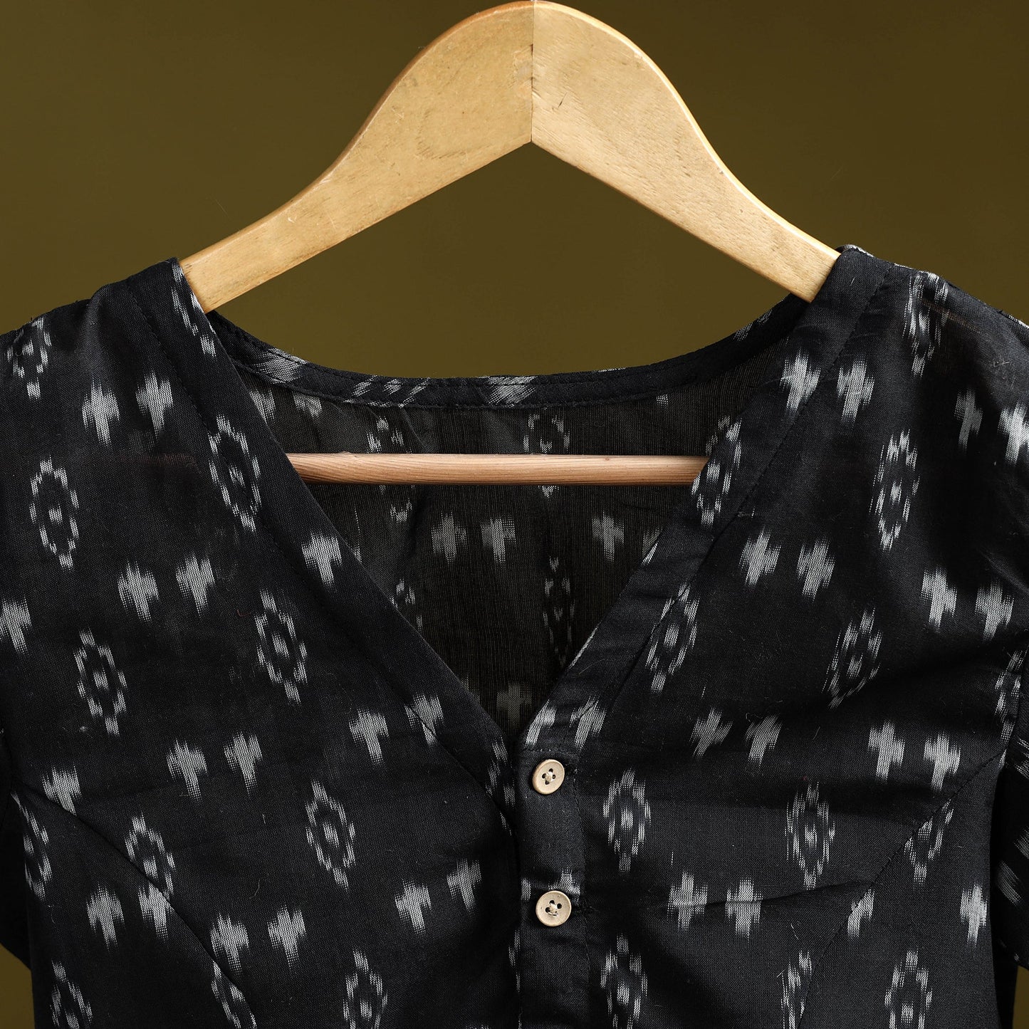 Pochampally ikat cotton readymade blouse 15 - handcrafted