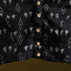 Pochampally ikat cotton readymade blouse 15 - handcrafted