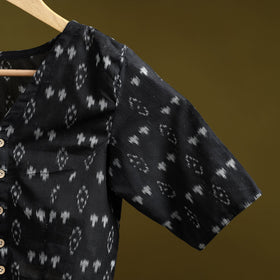 Pochampally ikat cotton readymade blouse 15 - handcrafted