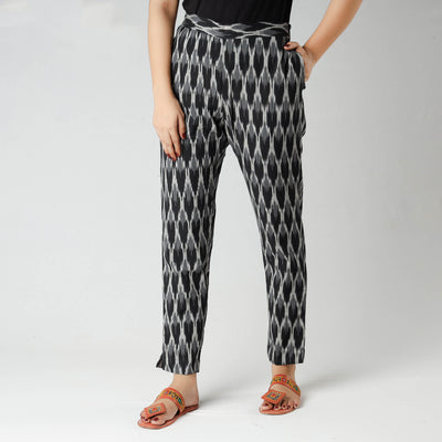  iTokri Casuals - Ikat Cotton Tapered Casual Pant for Women 