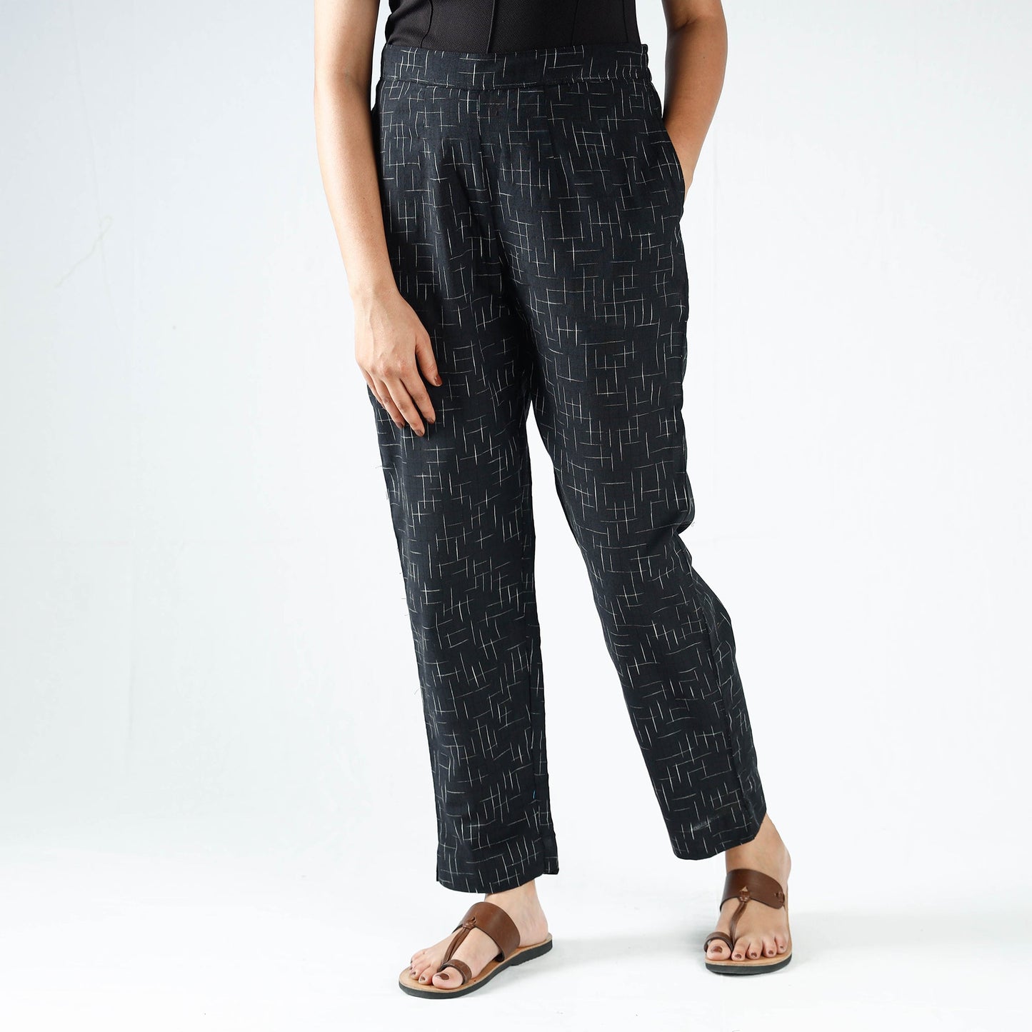 Buy Pochampally Ikat Cotton Tapered Pant for Women Online at iTokri.com