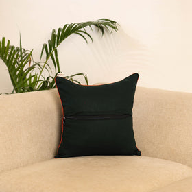 Black - pochampally ikat cushion cover 11 - handcrafted