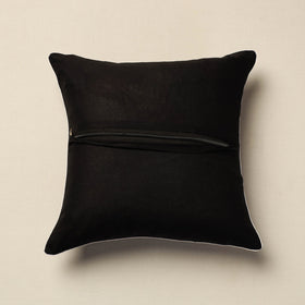  Black Pochampally Ikat Cotton Cushion Cover 