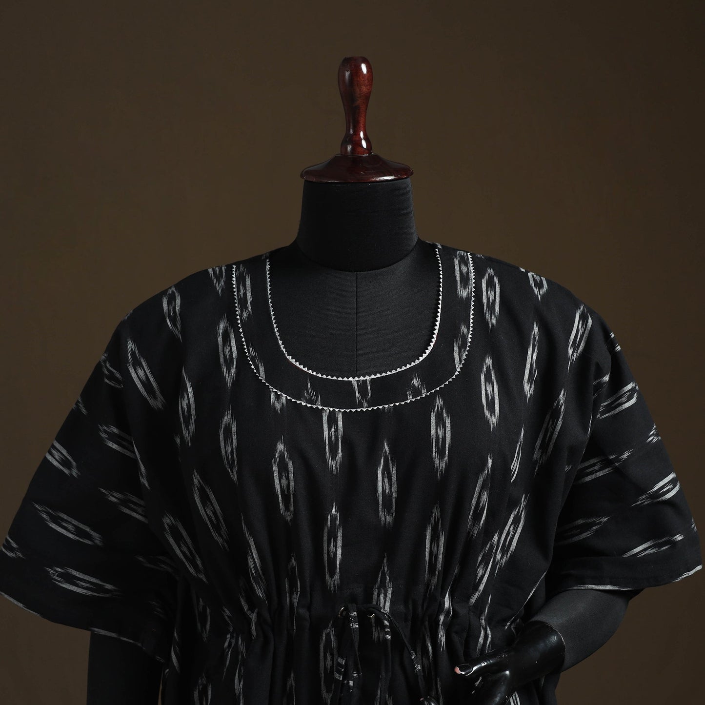 Pochampally ikat gota work cotton kaftan (short) 29