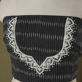 Pochampally Ikat Hand Embroidery Cotton Blouse Piece