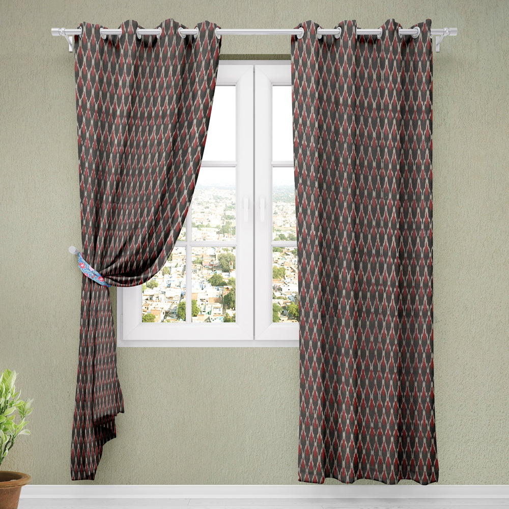  Pochampally Ikat Pure Cotton Fabric Door Curtain Online at iTokri.com