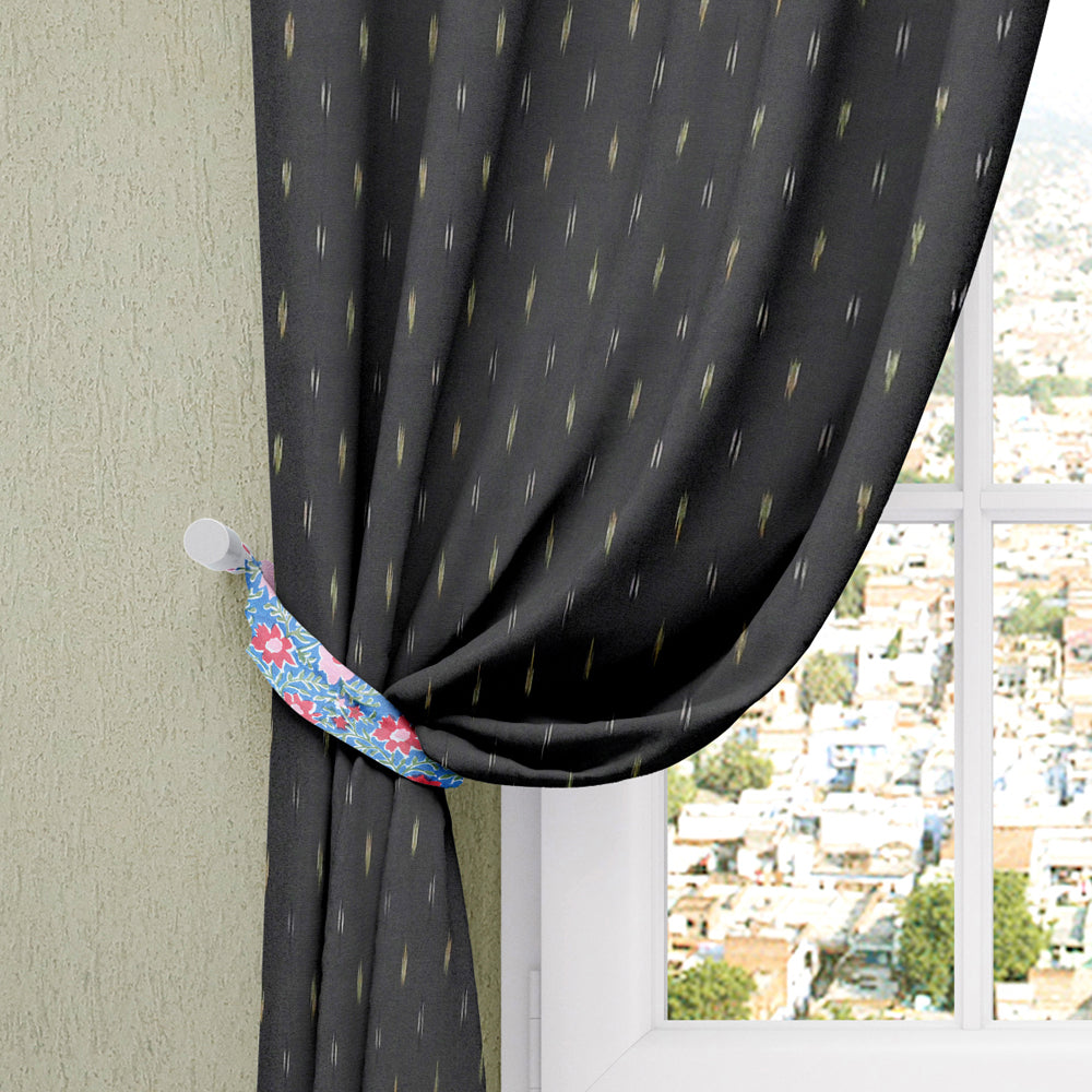  Pochampally Ikat Pure Cotton Fabric Door Curtain 