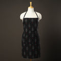 Black Pochampally Ikat Cotton Apron with Pocket