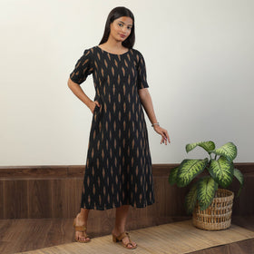  Pochampally Ikat Weave Cotton Dress 01 