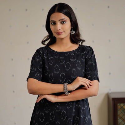  Pochampally Ikat Weave Cotton Dress 02 