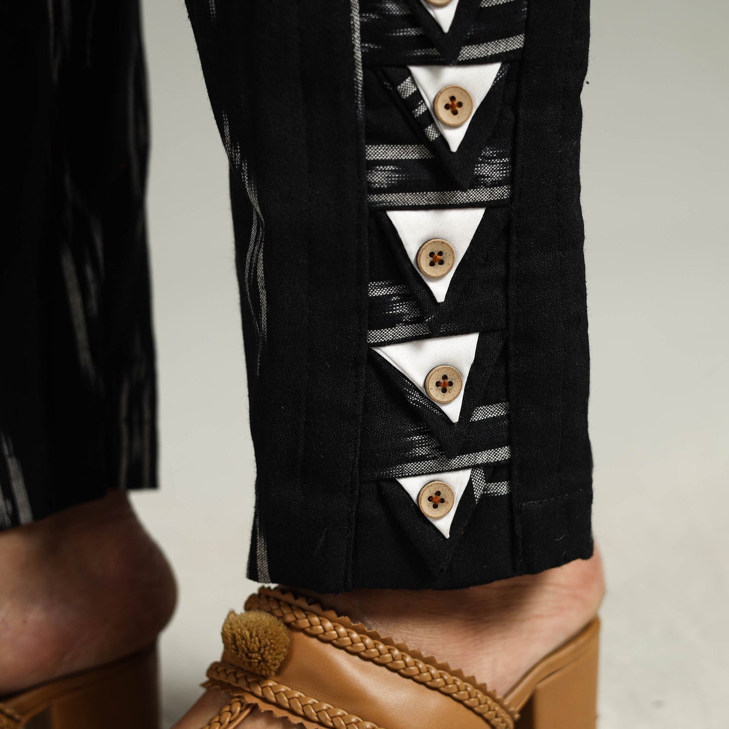  Pochampally Ikat Weave Cotton Elasticated Pant 06 