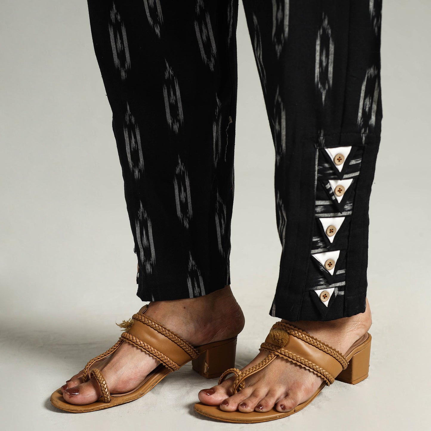  Pochampally Ikat Weave Cotton Elasticated Pant 06 
