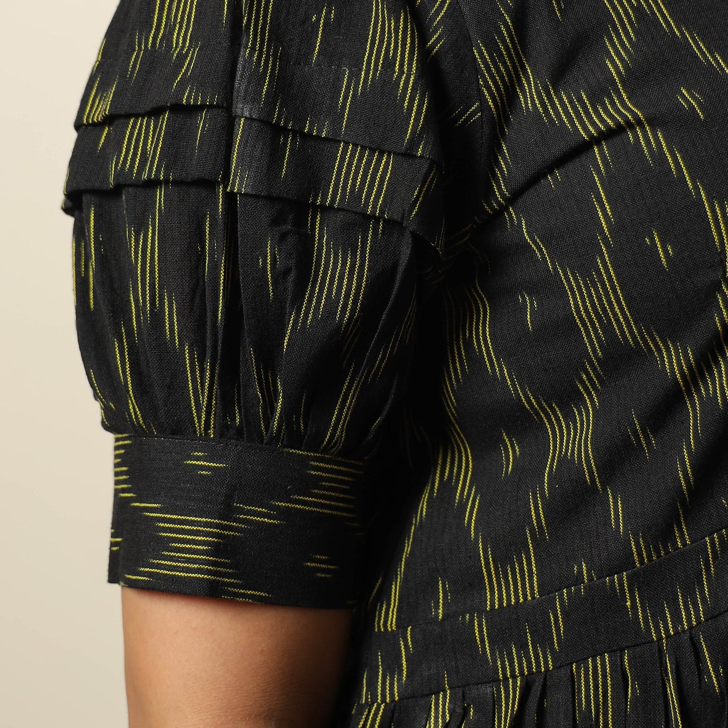  Pochampally Ikat Weave Cotton Flared Dress 16 