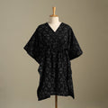 Black - pochampally ikat weave cotton kaftan (medium) 24