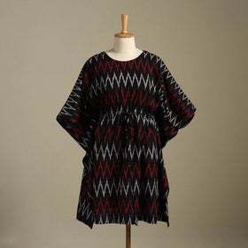 Blue Pochampally Ikat Weave Cotton Kaftan (Medium)