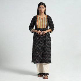 Pochampally Ikat Kurta with Palazzo & Dupatta Set