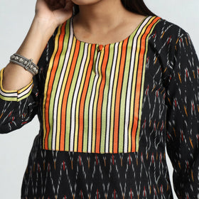 Pochampally Ikat Kurta with Palazzo & Dupatta Set