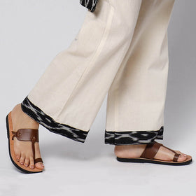 Buy Pochampally Ikat Weave Cotton Kurta with Palazzo & Dupatta Set Online l iTokri.com