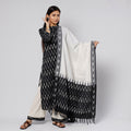 Buy Pochampally Ikat Weave Cotton Kurta with Palazzo & Dupatta Set Online l iTokri.com