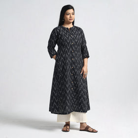 Buy Pochampally Ikat Weave Cotton A-Line Kurta 16 Online at iTokri.com