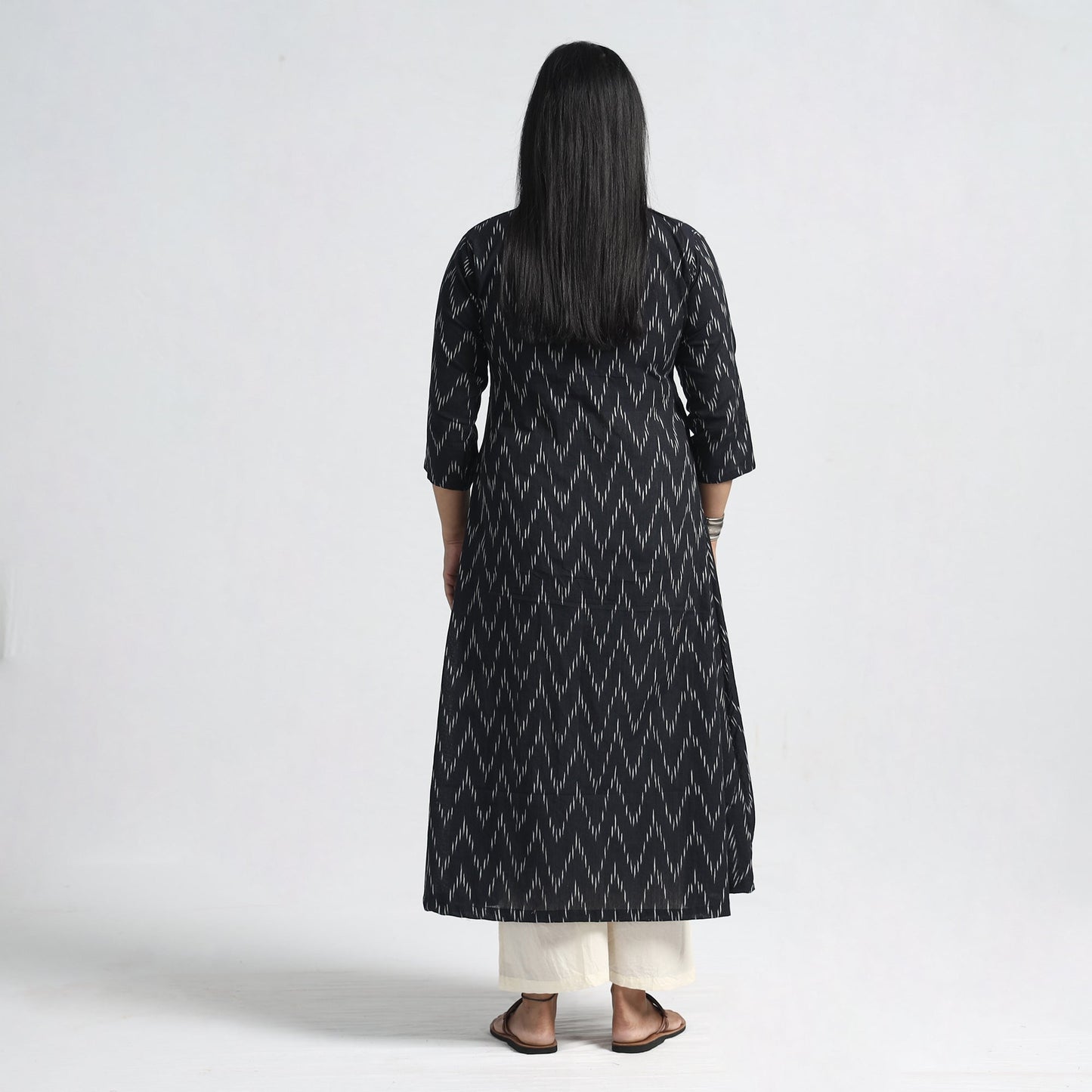 Buy Pochampally Ikat Weave Cotton A-Line Kurta 16 Online at iTokri.com