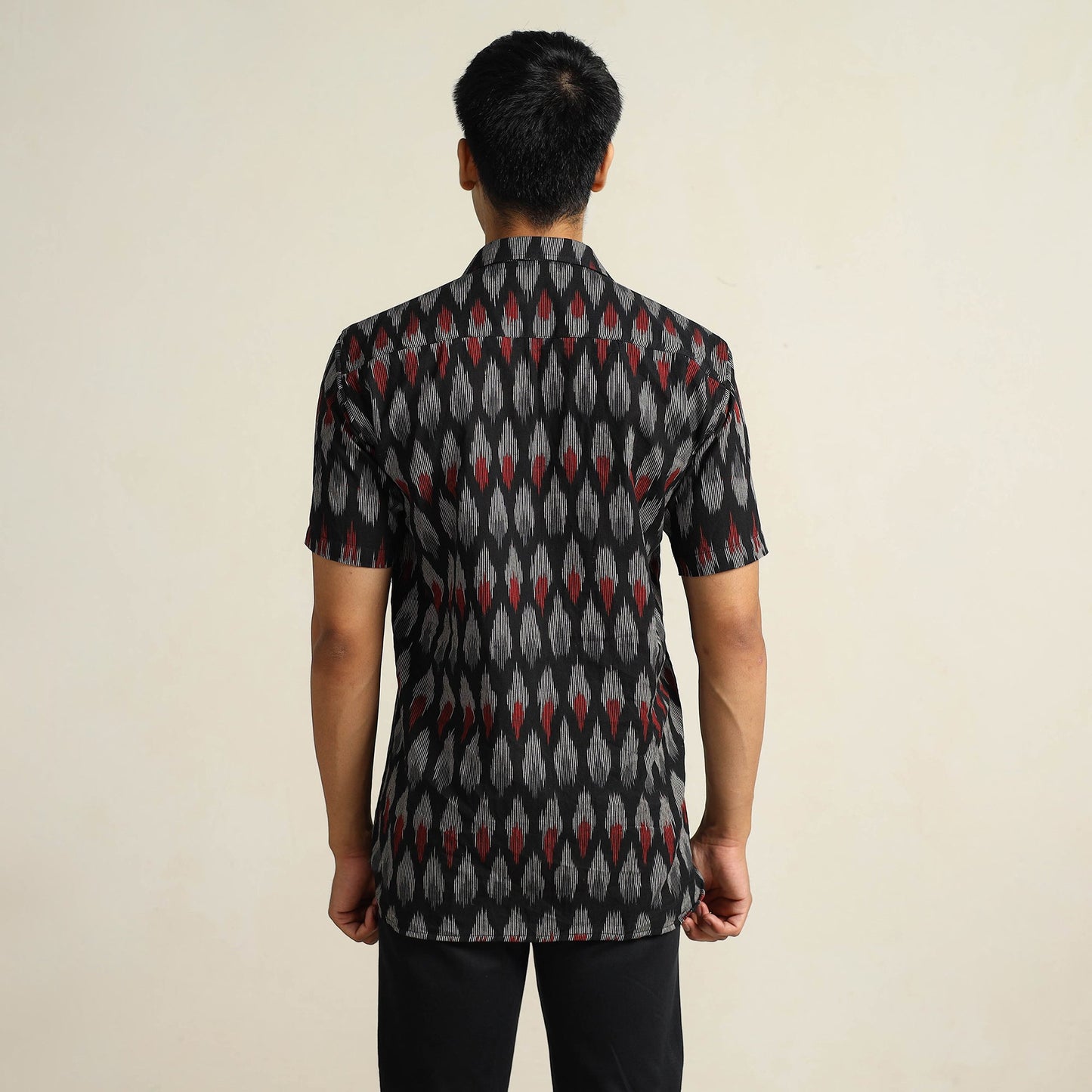 Buy Pochampally Ikat Weave Cotton Men Half Sleeve Shirt 08 Online at iTokri.com