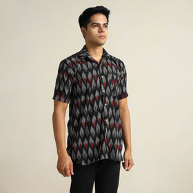 Buy Pochampally Ikat Weave Cotton Men Half Sleeve Shirt 08 Online at iTokri.com