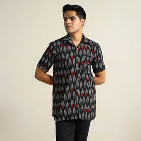 Buy Pochampally Ikat Weave Cotton Men Half Sleeve Shirt 08 Online at iTokri.com