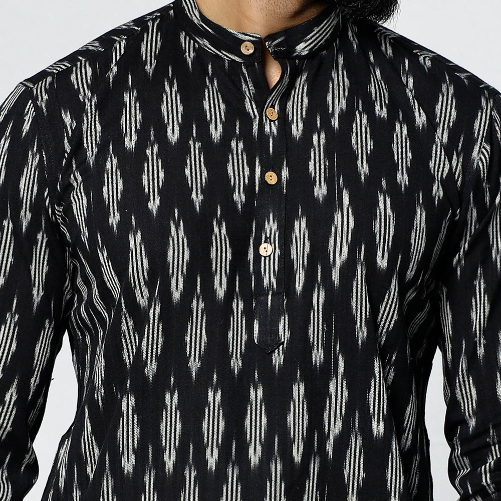 Buy Pochampally Ikat Weave Cotton Men Short Kurta Online at iTokri.com