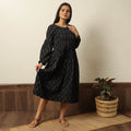 Buy Pochampally Ikat Weave Cotton Pintuck Flared Dress 03 Online l iTokri.com