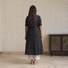 Pochampally Ikat Weave Cotton Straight Kurta for Women