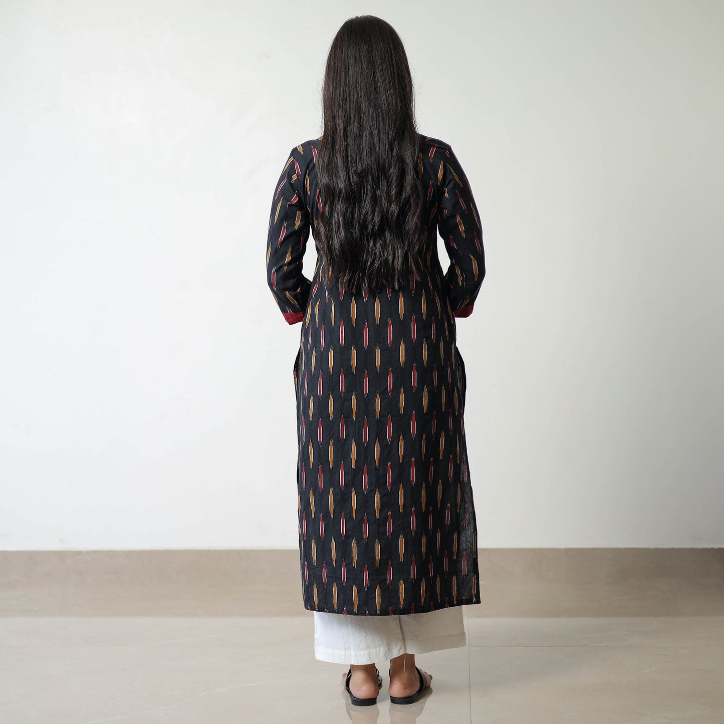   Pochampally Ikat Weave Cotton Straight Kurta 07 