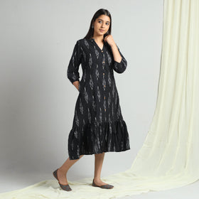 Buy Pochampally Ikat Weave Flare Cotton Dress Online l iTokri.com