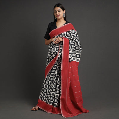 Buy Pochampally Ikat Weave Handloom Cotton Saree l iTokri.com