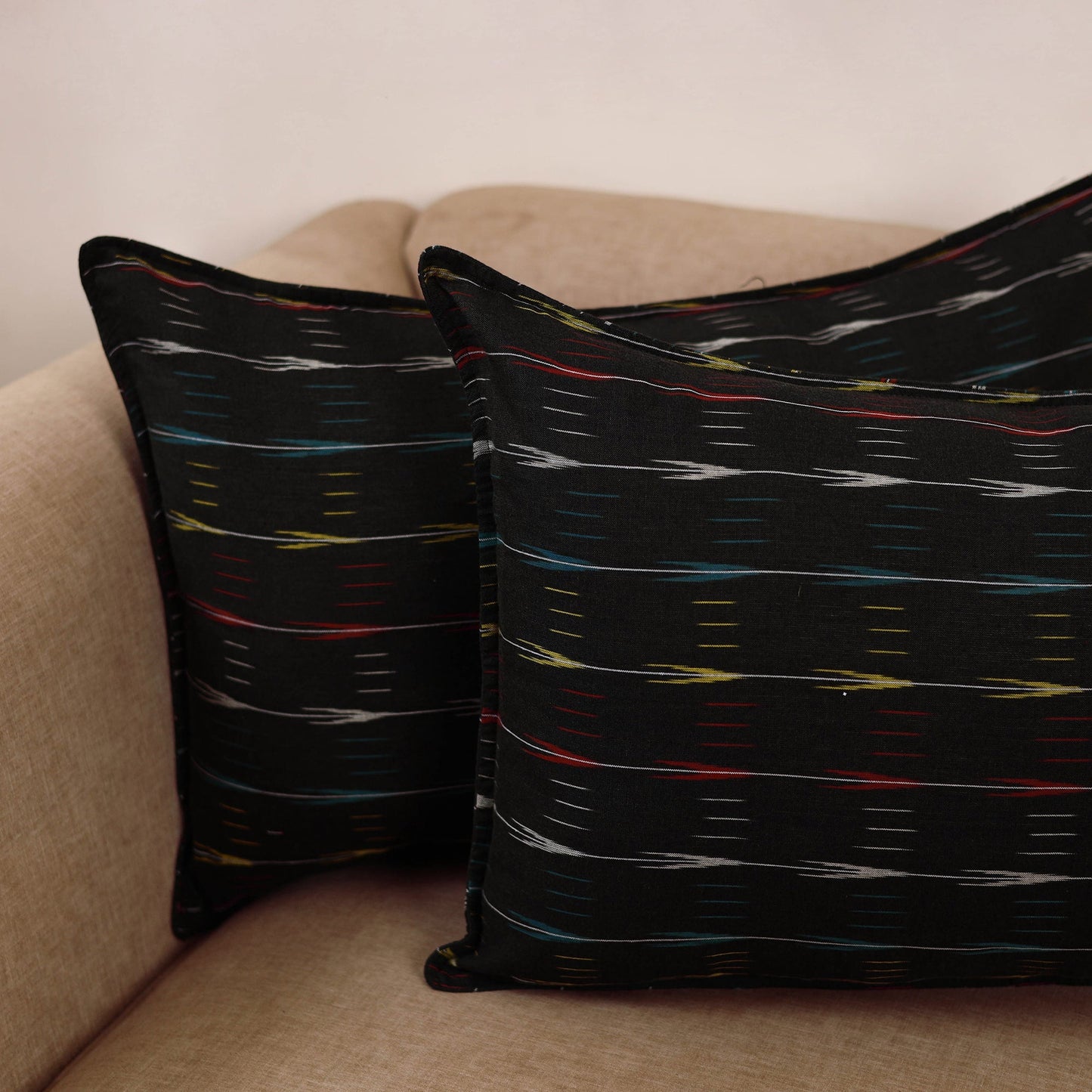 Pochampally ikat weave pillow covers (set of 2) 38