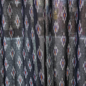 Black - pochampally ikat weave pure cotton fabric door