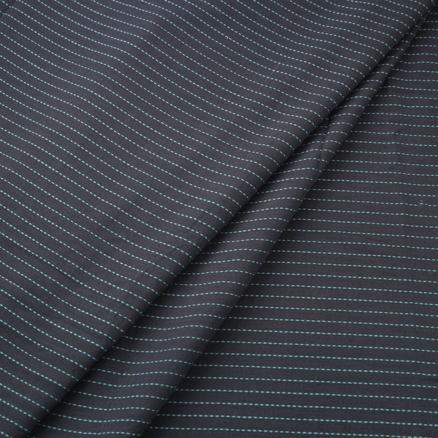 Black Prewashed Cotton Jacquard Fabric